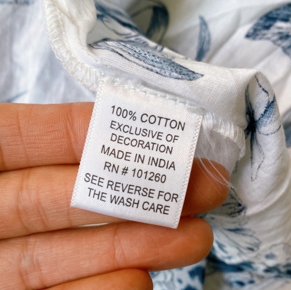 🦋 TRUE DESTINATIONS BOHO NAVY BLUE FLORAL BEACH COVERUP! - Picture 5 of 7